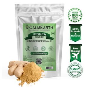 Calm Earth Ginger Organic Herbal Powder 100% Pure ZINGIBER OFFICINALE Sunthee