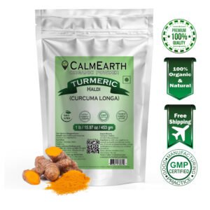 Calm Earth Turmeric Organic Herbal Powder 100% Pure CURCUMA LONGA Haldi