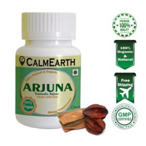 Calm Earth Arjuna Organic Herbal Capsule 100% Pure Terminalia Arjuna