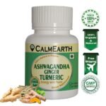 CalmEarth Ashwagandha, Ginger & Turmeric Capsules – 500 mg Herbal Blend - Image 2