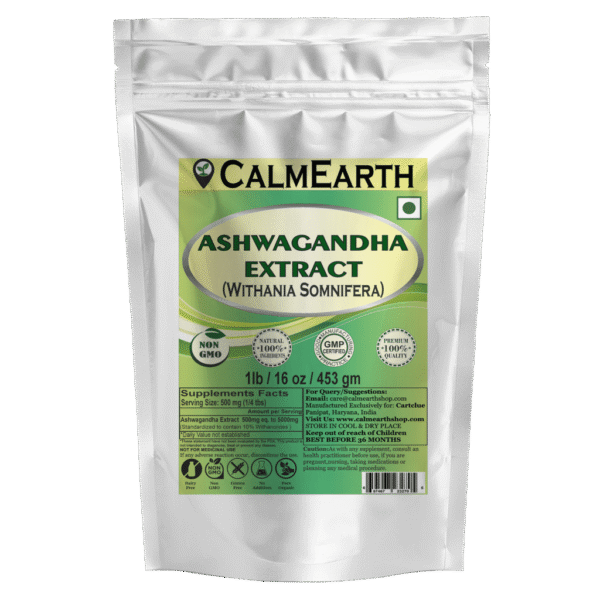 CalmEarth Ashwagandha Extract Powder (Withania somnifera) – 10% Withanolides