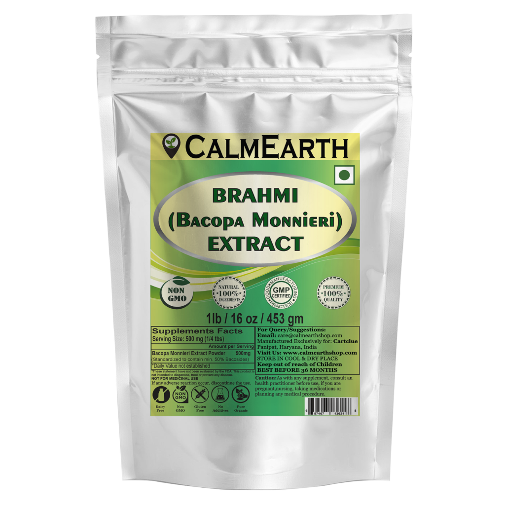 brahmi-extract-powder-1lb.png CalmEarth Brahmi Extract Powder (Bacopa monnieri) – 20% Bacosides - Image 1