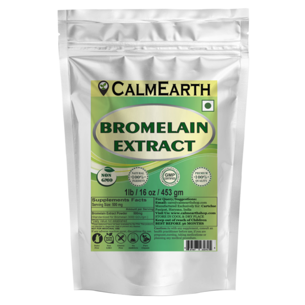 CalmEarth Bromelain Extract Powder – 3000 GDU/g