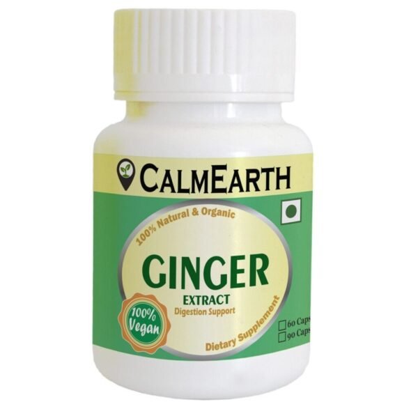 CalmEarth Ginger Extract Capsules (Zingiber officinale) – 6:1 Concentration