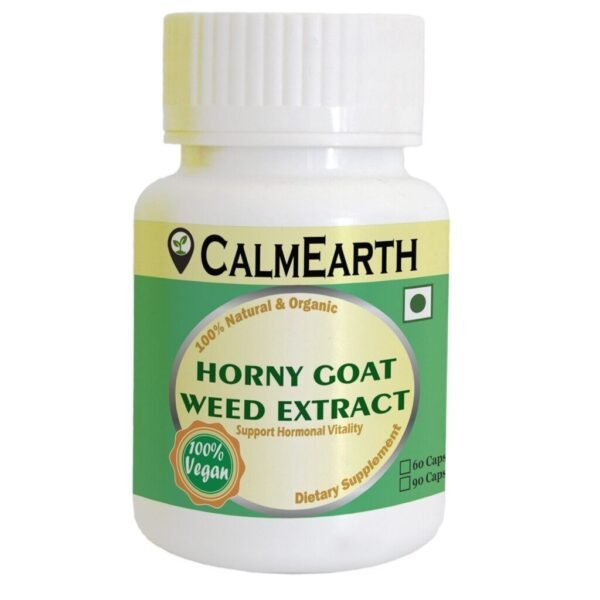 CalmEarth Horny Goat Weed Extract Capsules (20% Icariin) – Herbal Supplement