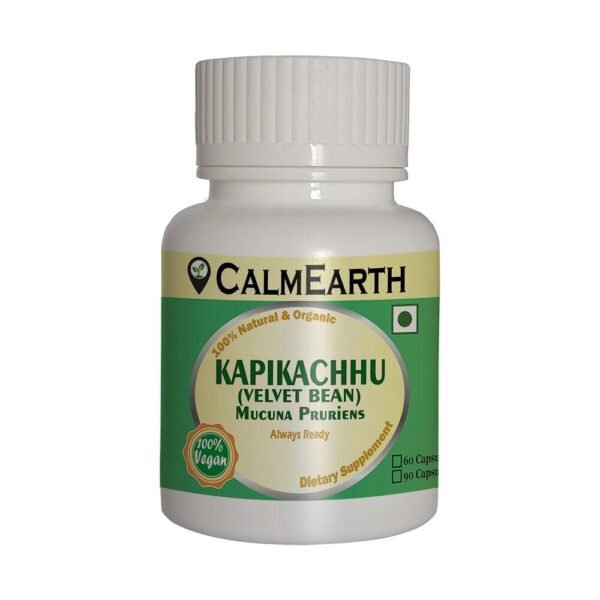 CalmEarth Kapikachhu Capsules (Mucuna pruriens Whole Seed Powder)