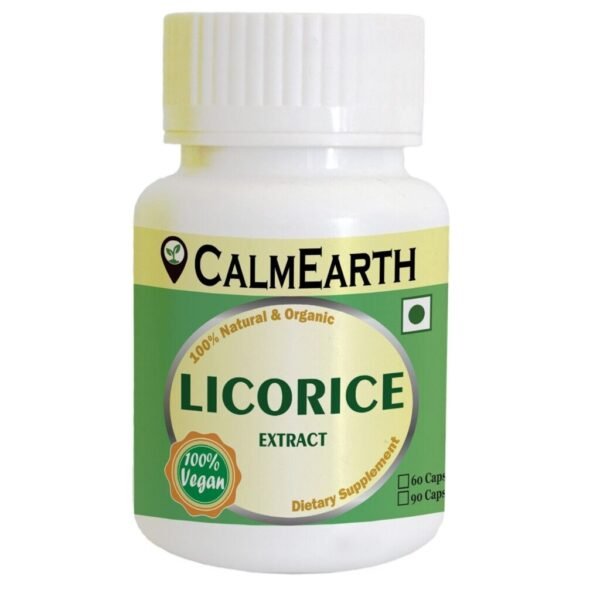 CalmEarth Licorice Extract Capsules – 30% (Mulethi / Glycyrrhiza glabra)