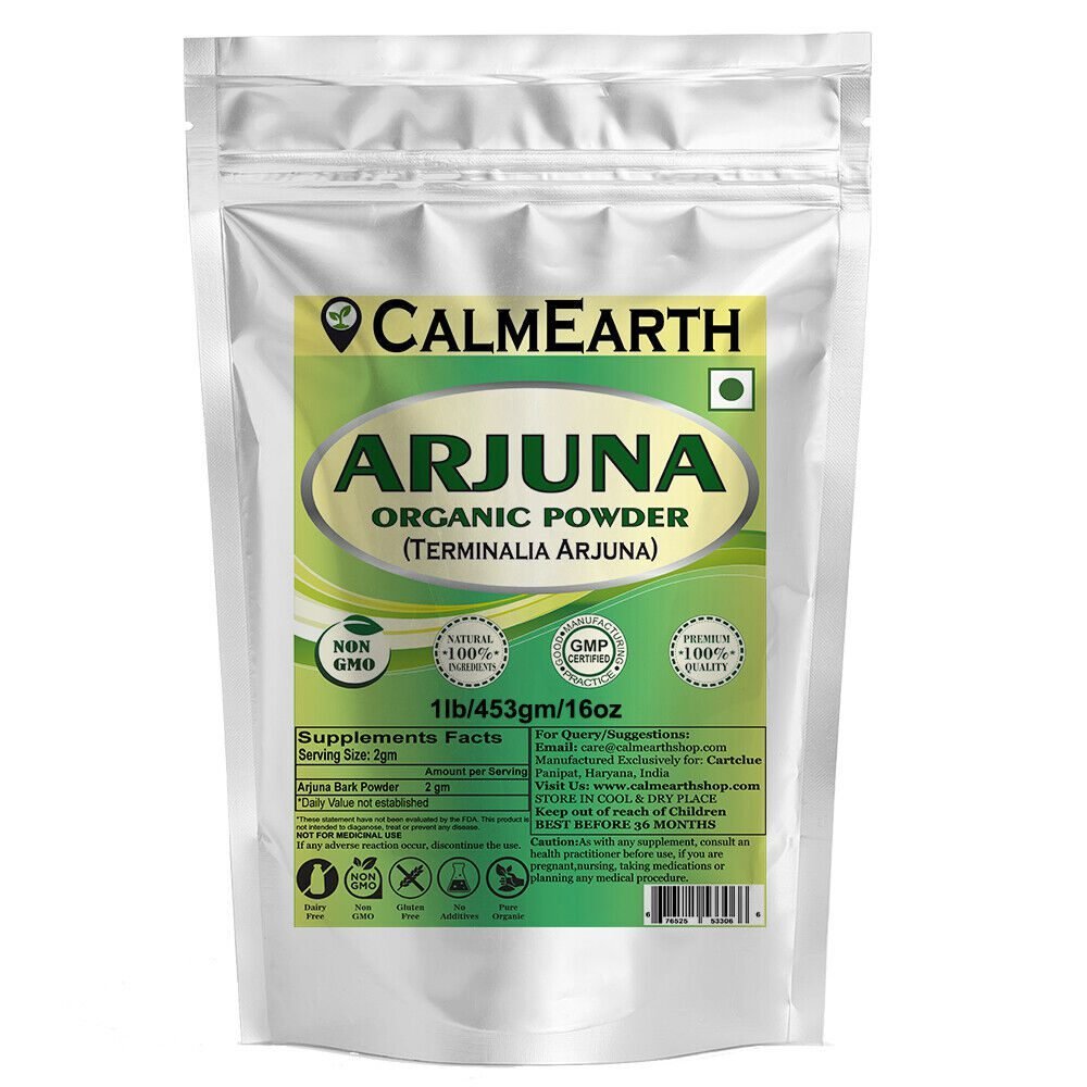 organic-arjuna-bark-powder-1lb.jpg CalmEarth Organic Arjuna Bark Powder (Terminalia arjuna) - Image 1