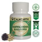 CalmEarth Organic Ashwagandha with Black Pepper Capsules (Withania somnifera & Piper nigrum) - Image 2