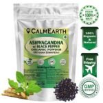 CalmEarth Organic Ashwagandha with Black Pepper Powder (Withania somnifera & Piper nigrum) - Image 2