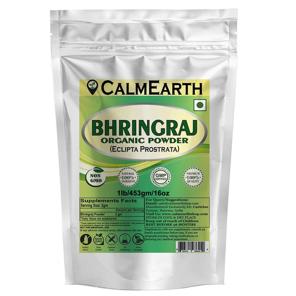 organic-bhringraj-powder-1lb.jpg CalmEarth Organic Bhringraj Powder (Eclipta alba / Eclipta prostrata) - Image 1