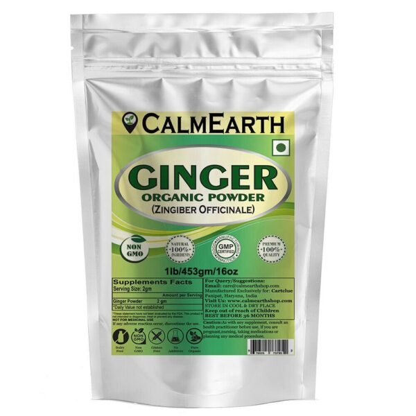 CalmEarth Organic Ginger Powder (Zingiber officinale)