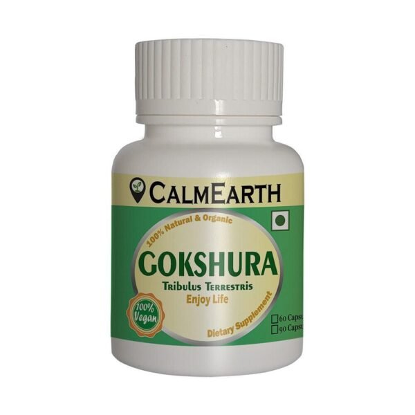 CalmEarth Organic Gokshura Capsules (Tribulus terrestris)