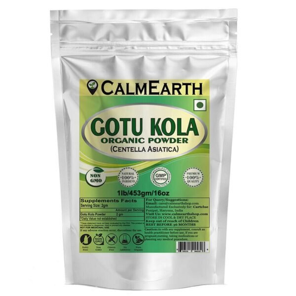 CalmEarth Organic Gotu Kola Powder (Centella Asiatica)