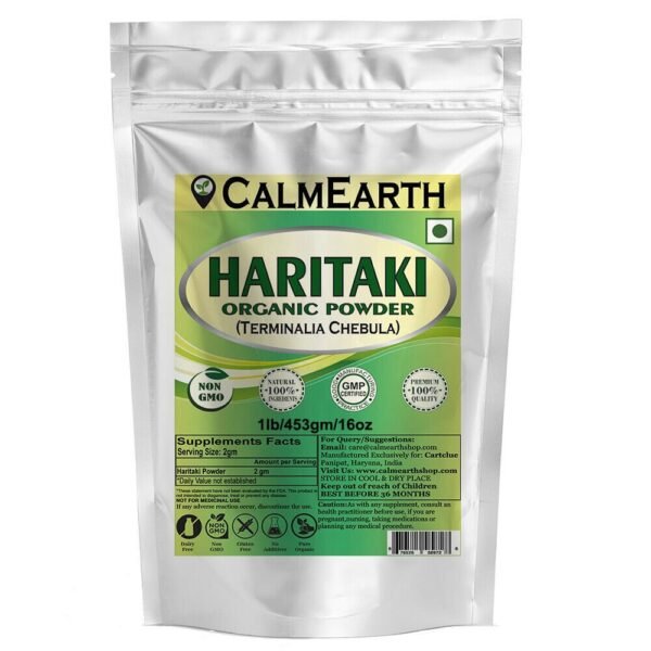 CalmEarth Organic Haritaki Powder (Terminalia chebula)
