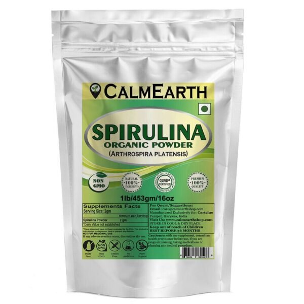CalmEarth Organic Spirulina Powder (Spirulina platensis)