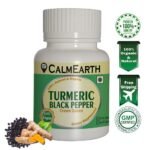 CalmEarth Organic Turmeric + Black Pepper Capsules (Whole Powders) - Image 2